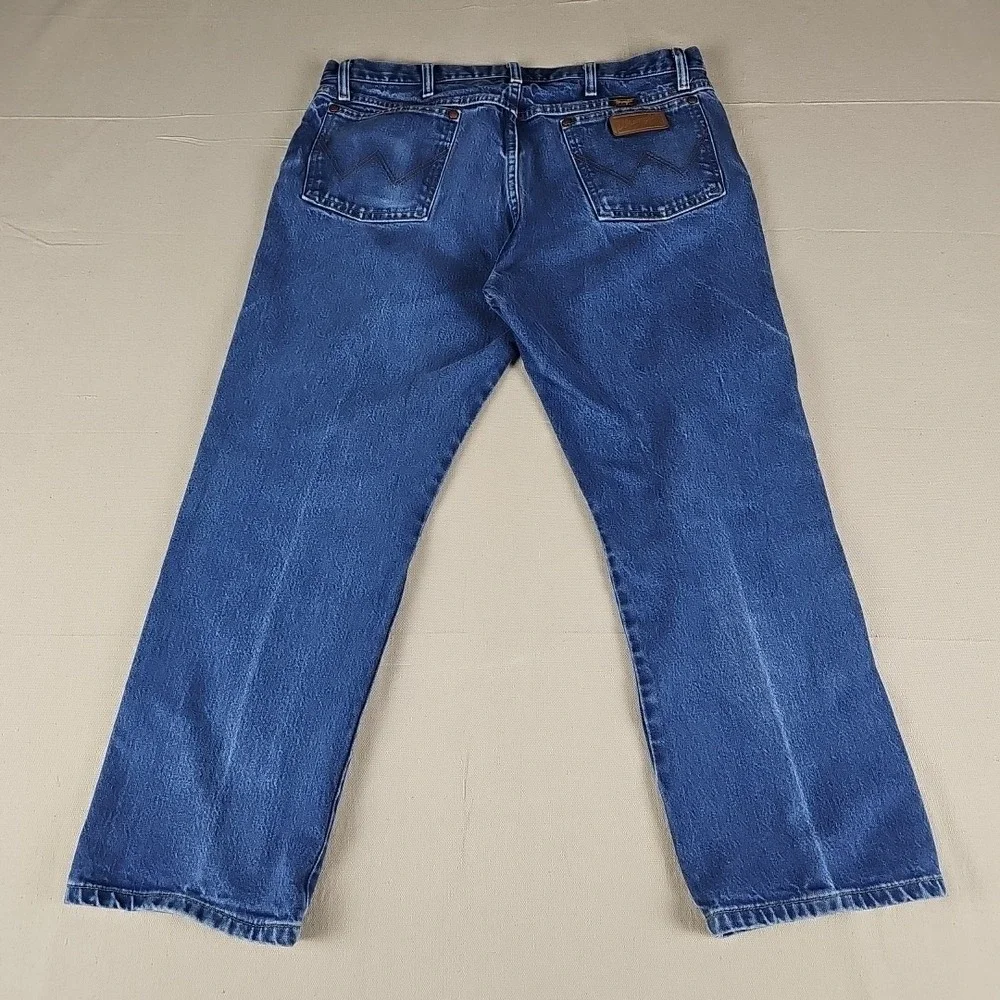 Wrangler Jeans Men's 38x29 Meas. 36x27 Blue 13MWZ Cowboy Cut Western Denim Rodeo